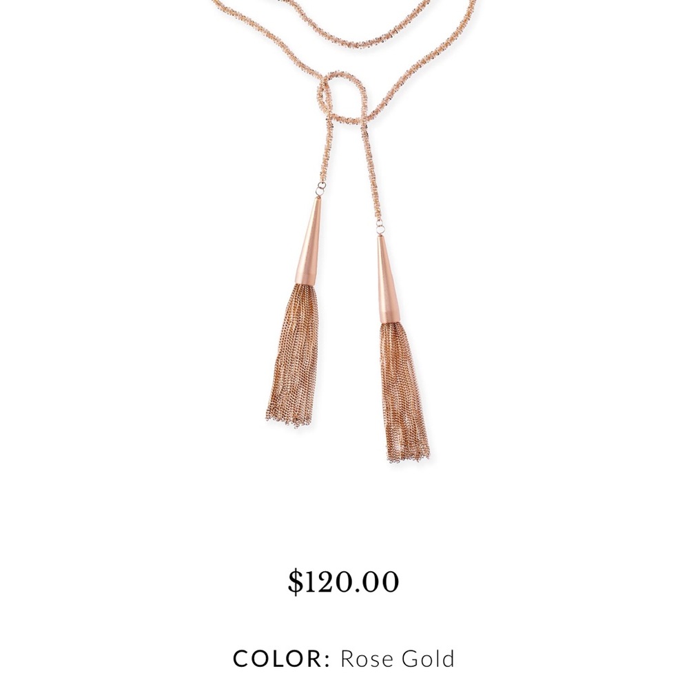Kendra Scott Rose Gold Chain w/ Fringe Ends